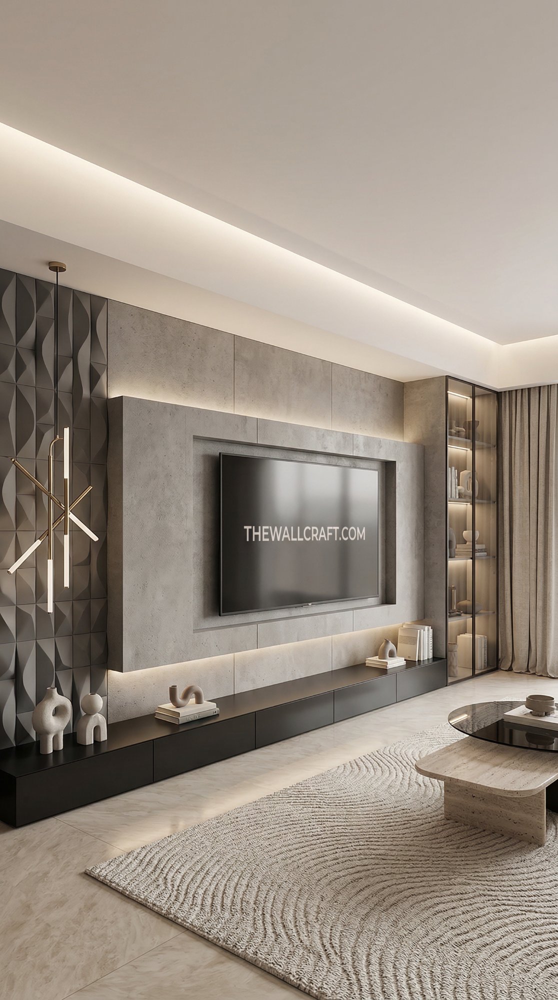 TV Wall — Concrete & Panels