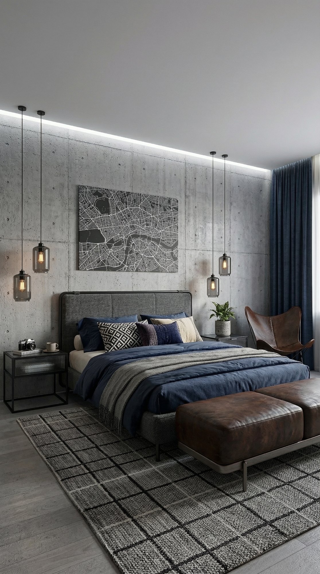 Bedroom — Concrete Feature Wall