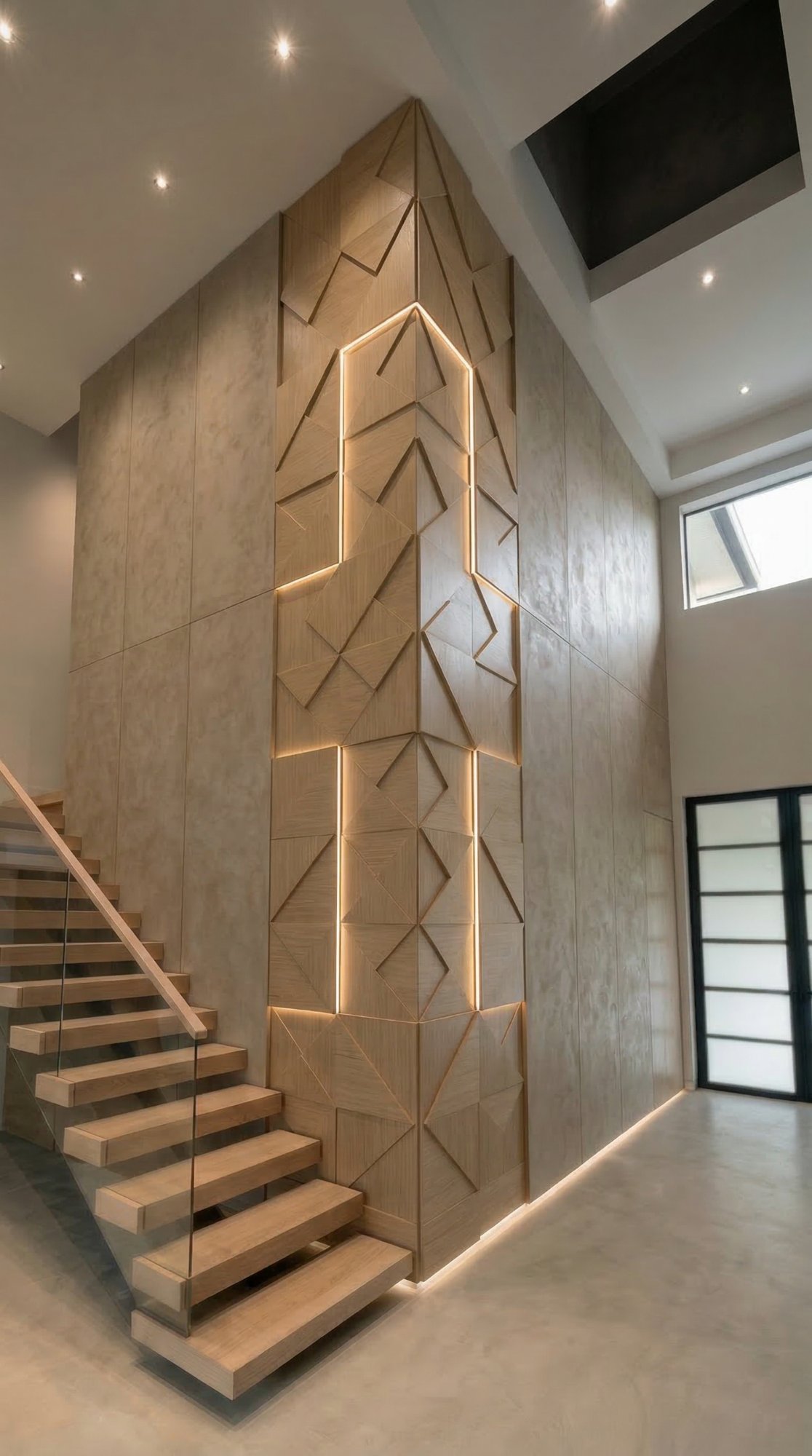 Staircase — Geometric Stone Wall